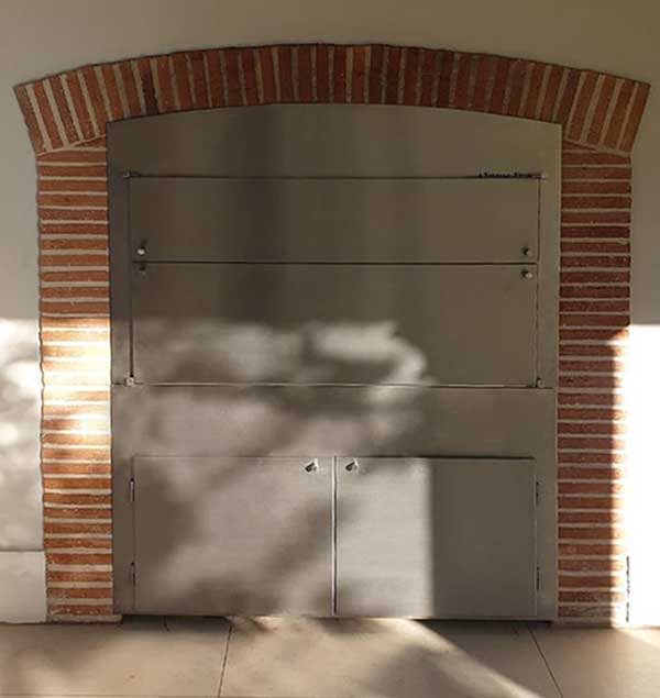 After - Insert braai with curved lintol and bottom frame and doors